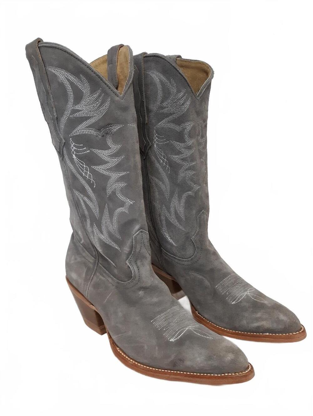 Idyllwind Charmed Life Women Western Boots 9.5 B Gray Suede Cowgirl Round Toe